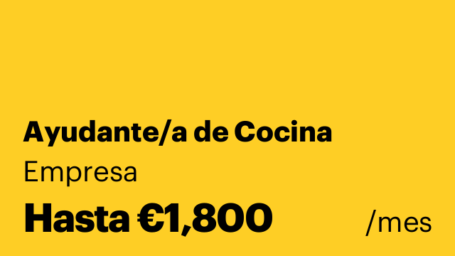 Ayudante/a de Cocina