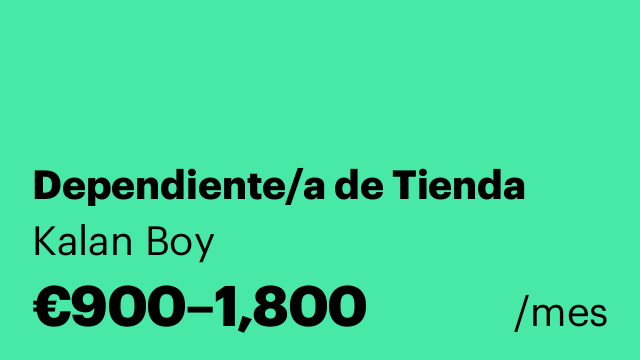 Dependiente/a de Tienda