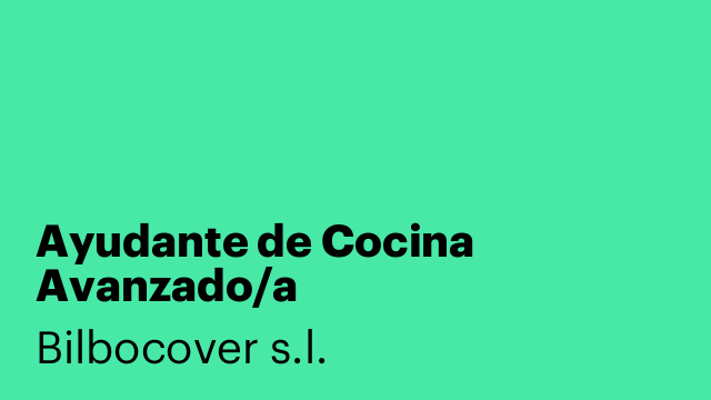 Ayudante de Cocina Avanzado/a