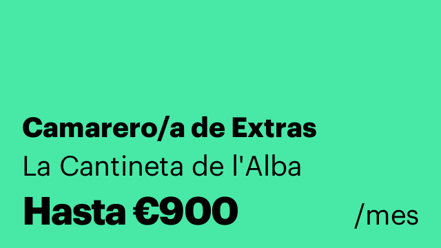 Camarero/a de Extras