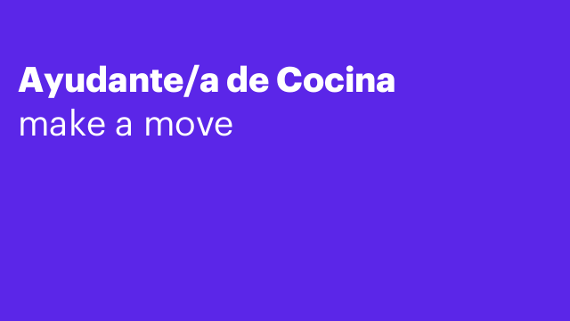Ayudante/a de Cocina