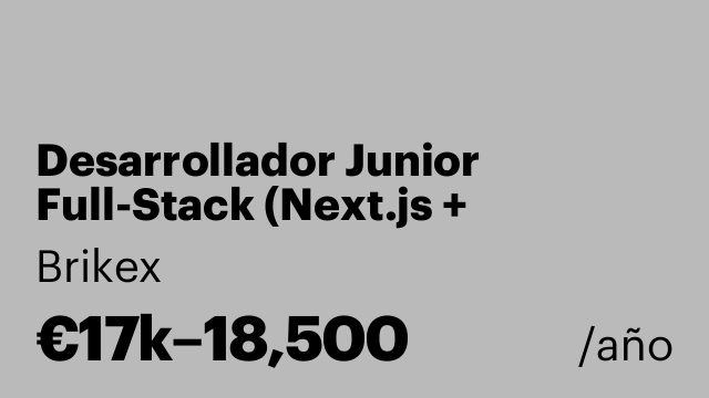 Desarrollador Junior Full-Stack (Next.js + TypeScript)
