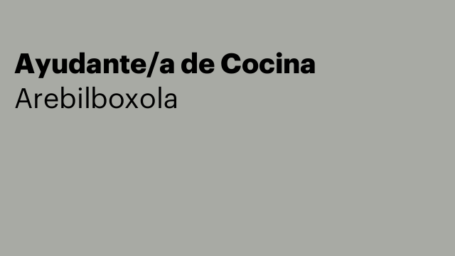 Ayudante/a de Cocina