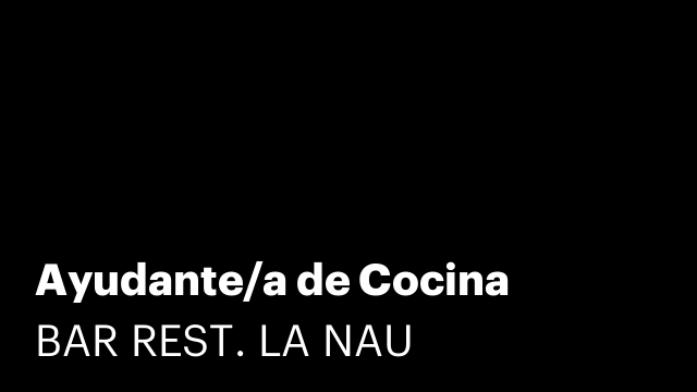 Ayudante/a de Cocina
