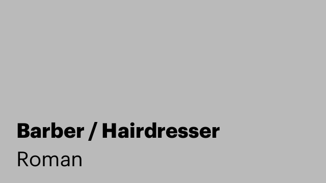 Barber / Hairdresser
