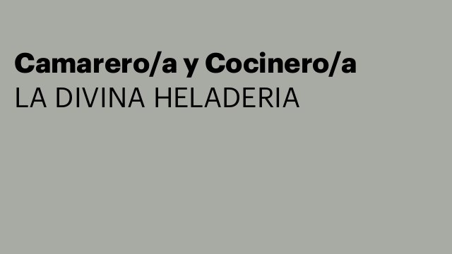 Camarero/a y Cocinero/a