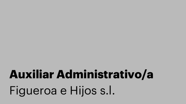 Auxiliar Administrativo/a