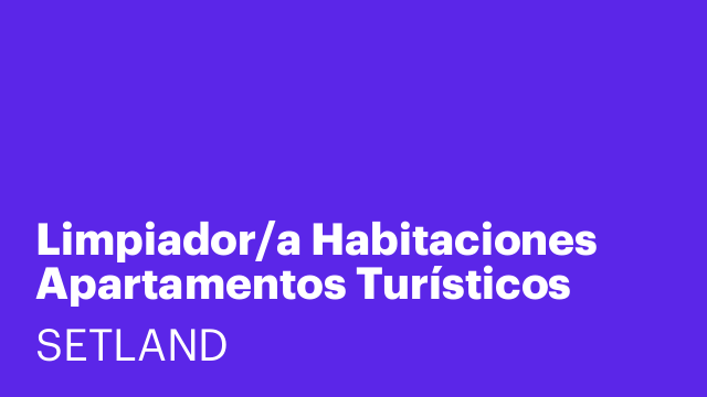Limpiador/a Habitaciones Apartamentos Turísticos Málaga