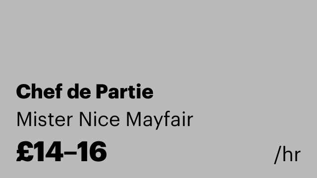 Chef de Partie
