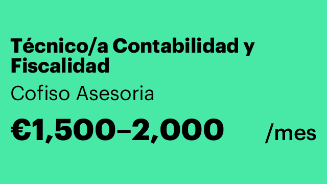 Técnico/a Contabilidad y Fiscalidad