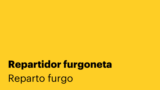 Repartidor furgoneta