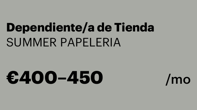 Dependiente/a de Tienda
