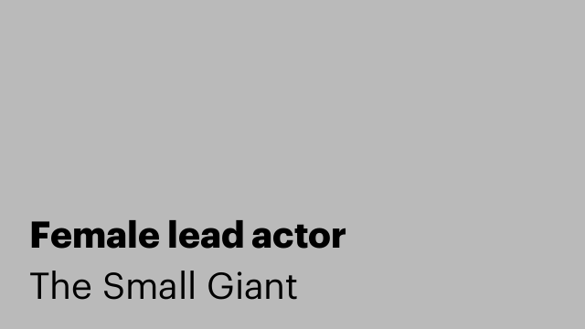 Female lead actor