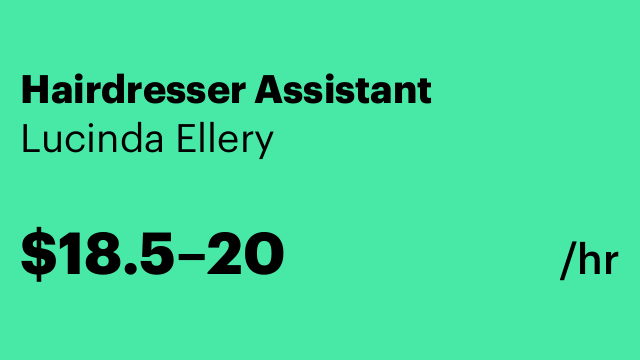 Hairdresser Assistant