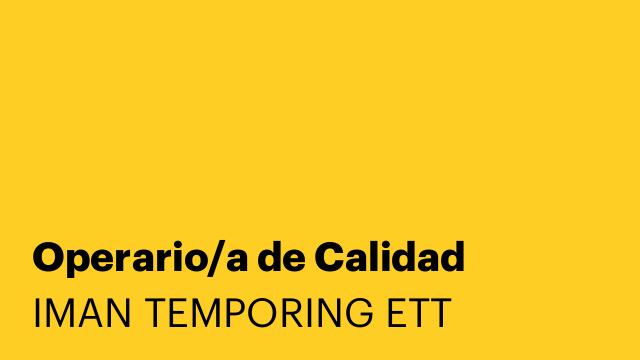 Operario/a de Calidad