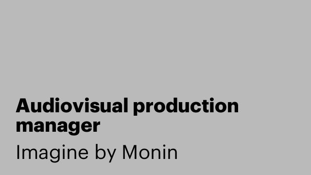 Audiovisual production manager