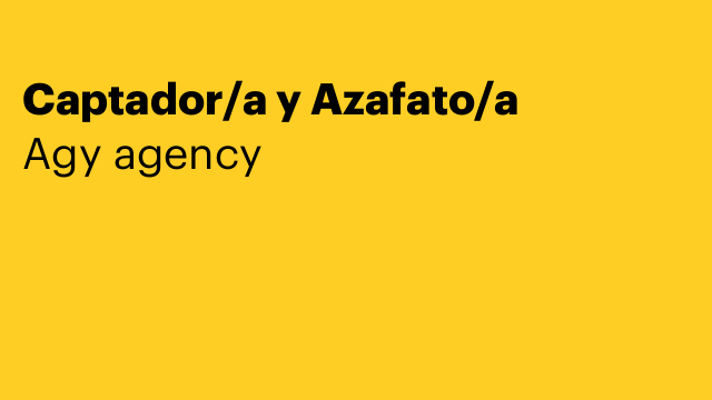Captador/a y Azafato/a