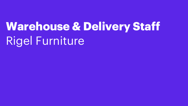 Warehouse & Delivery Staff