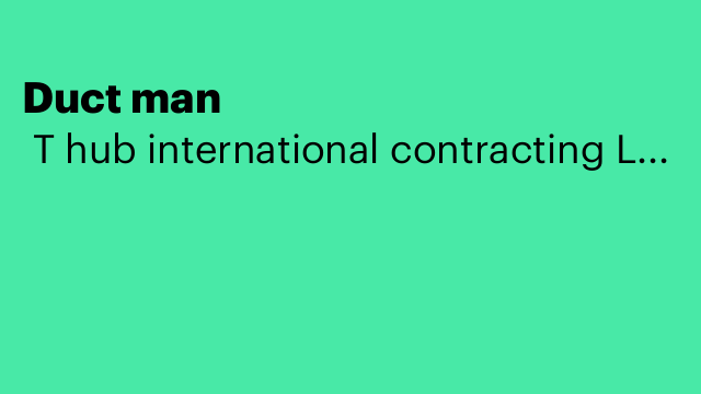 Duct man