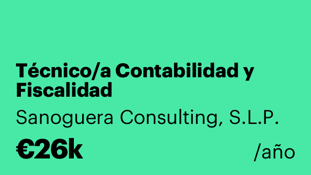 Técnico/a Contabilidad y Fiscalidad