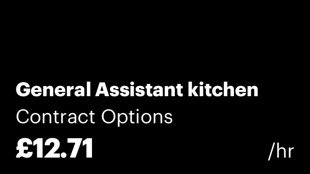 General Assistant kitchen
