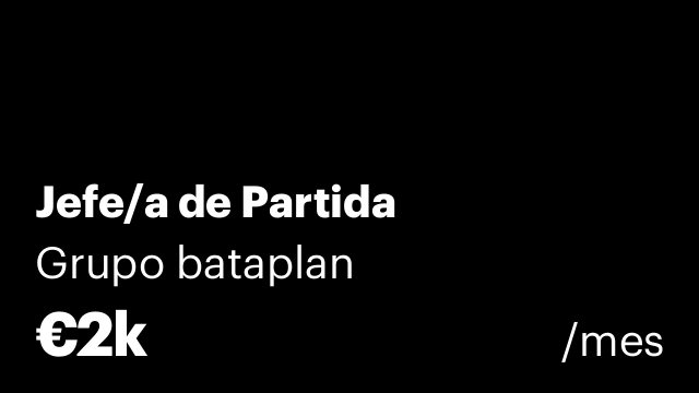 Jefe/a de Partida