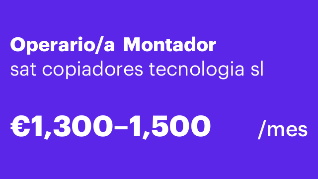 Operario/a  Montador