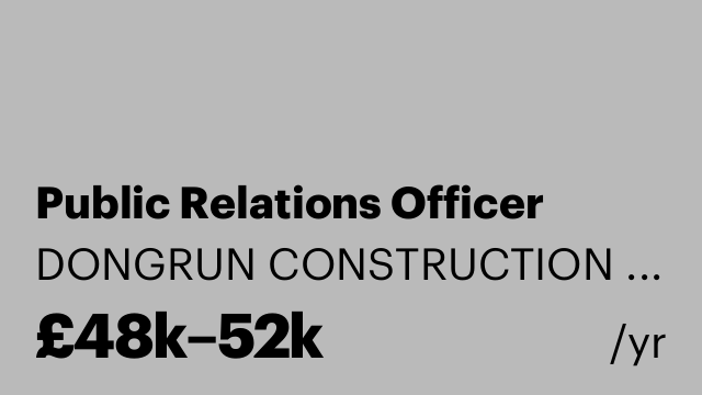Public Relations Officer