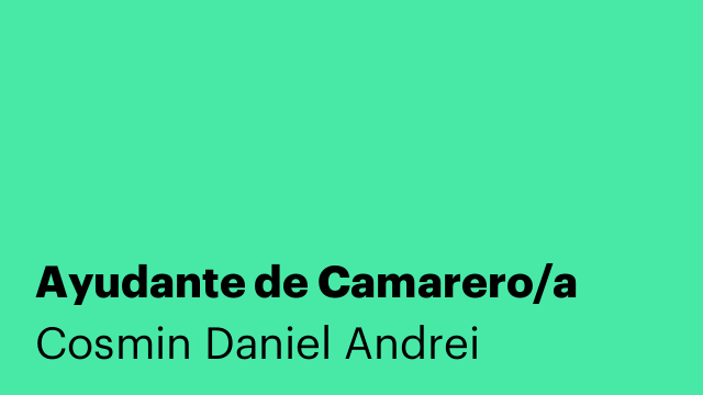Ayudante de Camarero/a