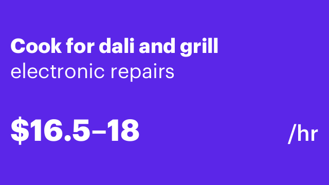 Cook for dali and grill