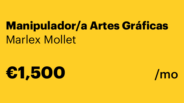 Manipulador/a Artes Gráficas