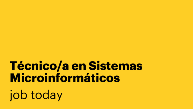 Técnico/a en Sistemas Microinformáticos