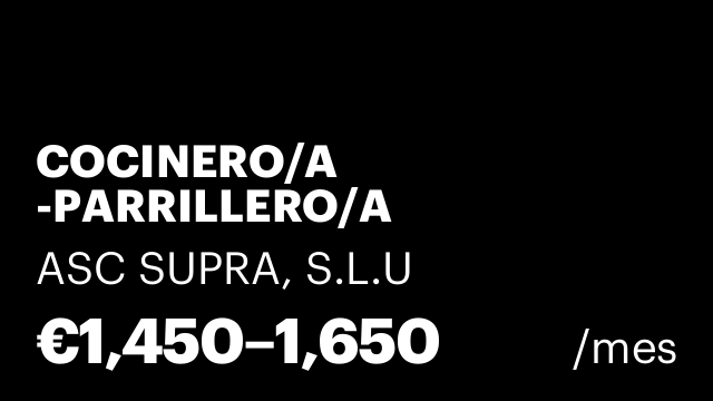 COCINERO/A -PARRILLERO/A
