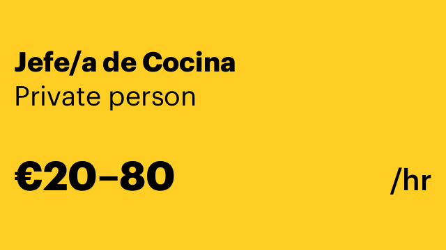 Jefe/a de Cocina