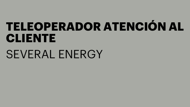 TELEOPERADOR ATENCIÓN AL CLIENTE