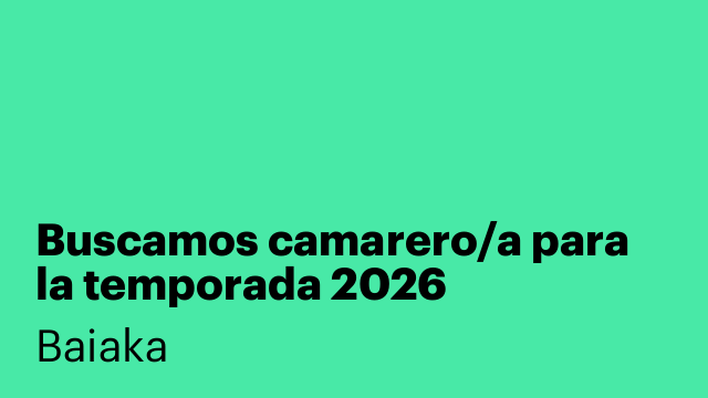 Buscamos camarero/a para la temporada 2026 🍷✨
