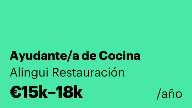 Ayudante/a de Cocina