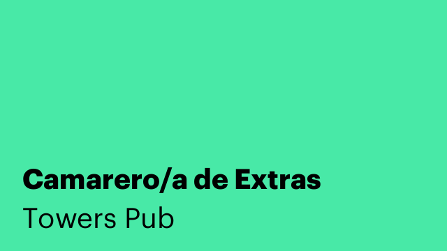 Camarero/a de Extras