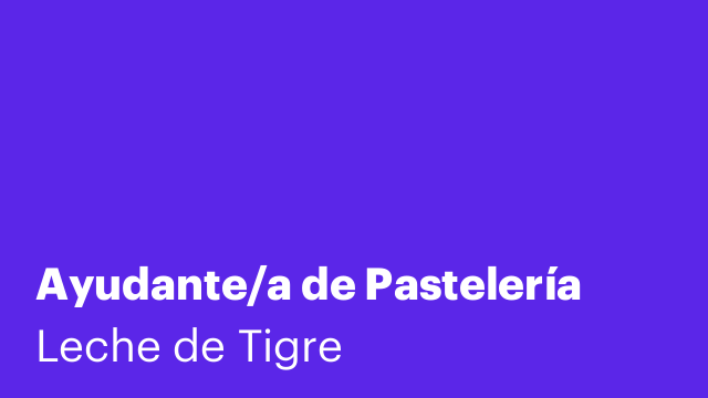 Ayudante/a de Pastelería