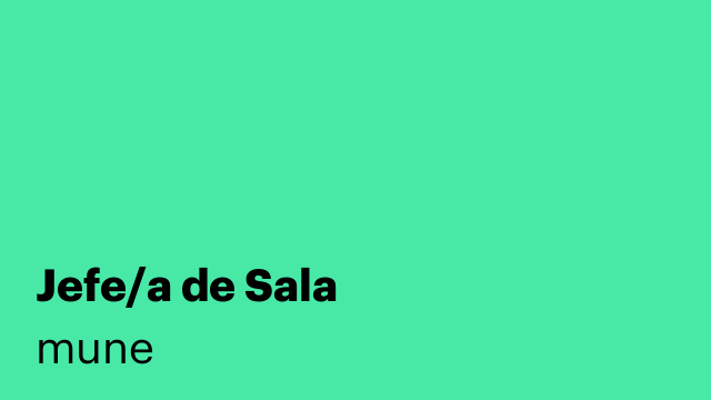 Jefe/a de Sala