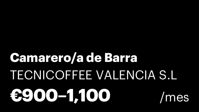 Camarero/a de Barra