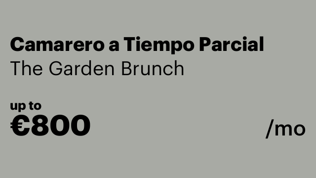 Camarero a Tiempo Parcial