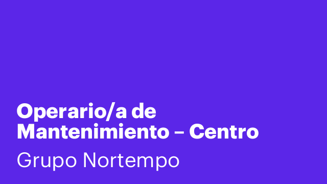 Operario/a de Mantenimiento – Centro Deportivo (Málaga)