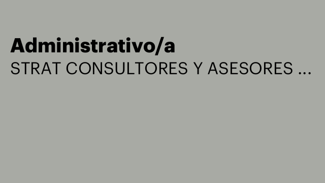 Administrativo/a