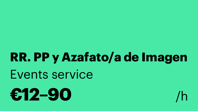 RR. PP y Azafato/a de Imagen