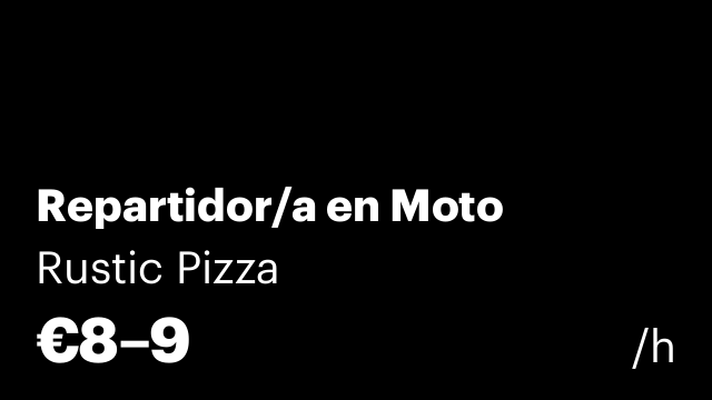 Repartidor/a en Moto