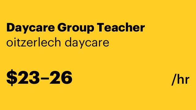 Daycare Group Teacher