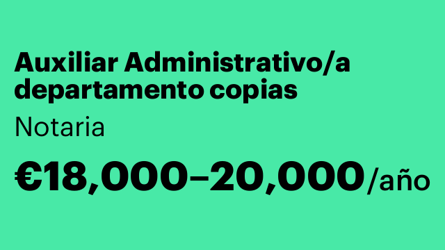 Auxiliar Administrativo/a departamento copias