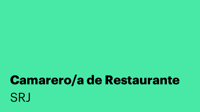 Camarero/a de Restaurante