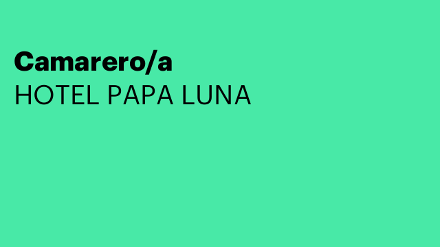 Camarero/a